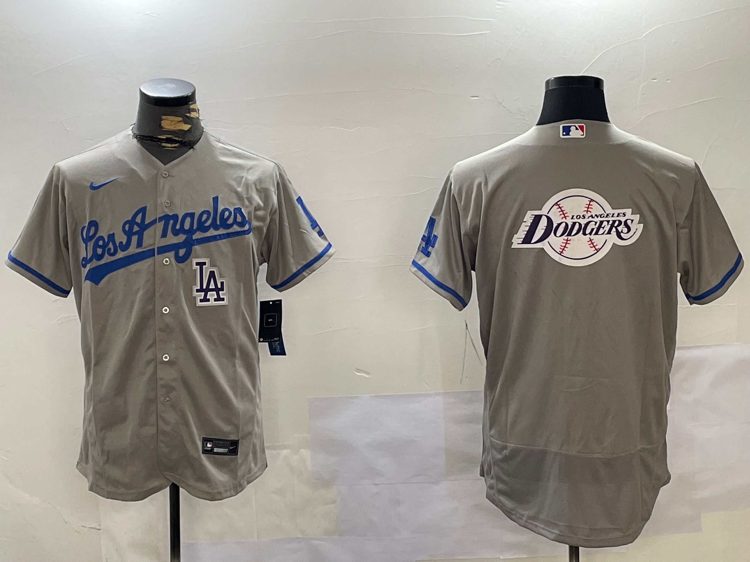 Men Los Angeles Dodgers Blank Grey Elite 2024 Nike MLB Jersey style 12169